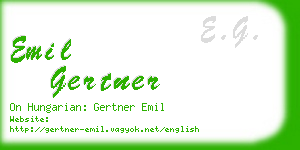 emil gertner business card